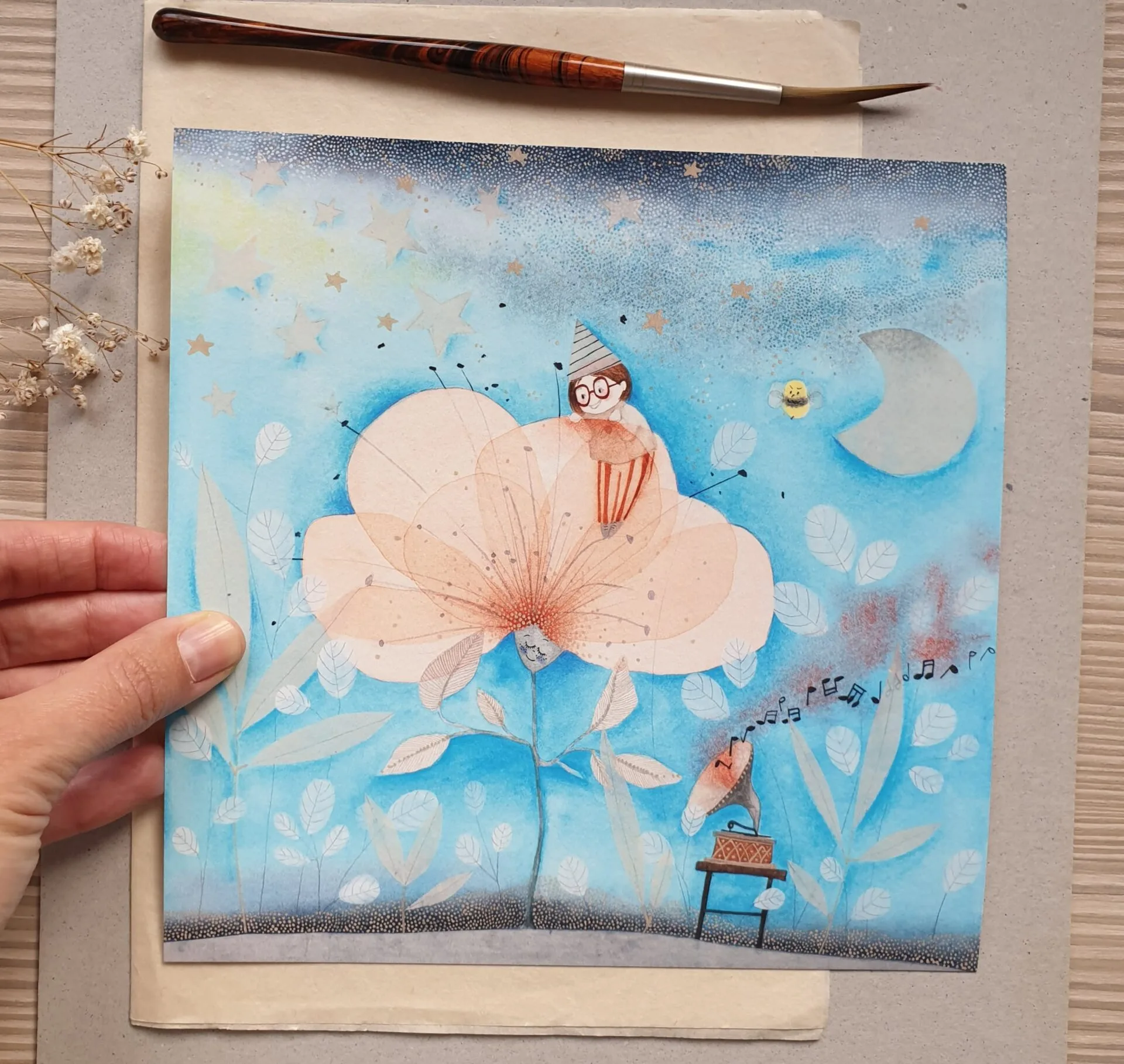 Art Print "Blue Song" 200x200 mm - Image 2