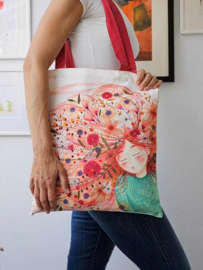 Canvas Tote Bag "Flower Girl"