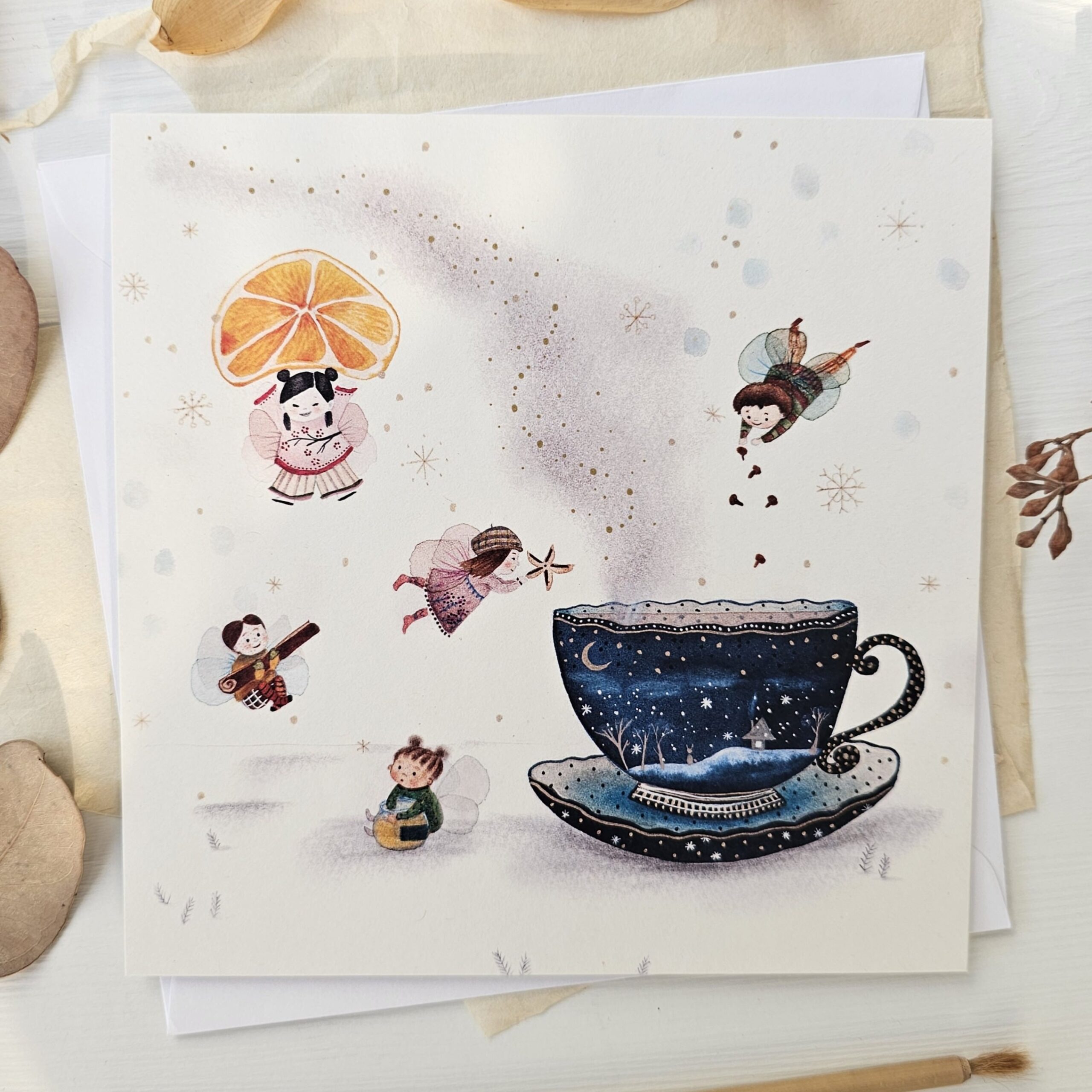 Voščilnica Božični čaj