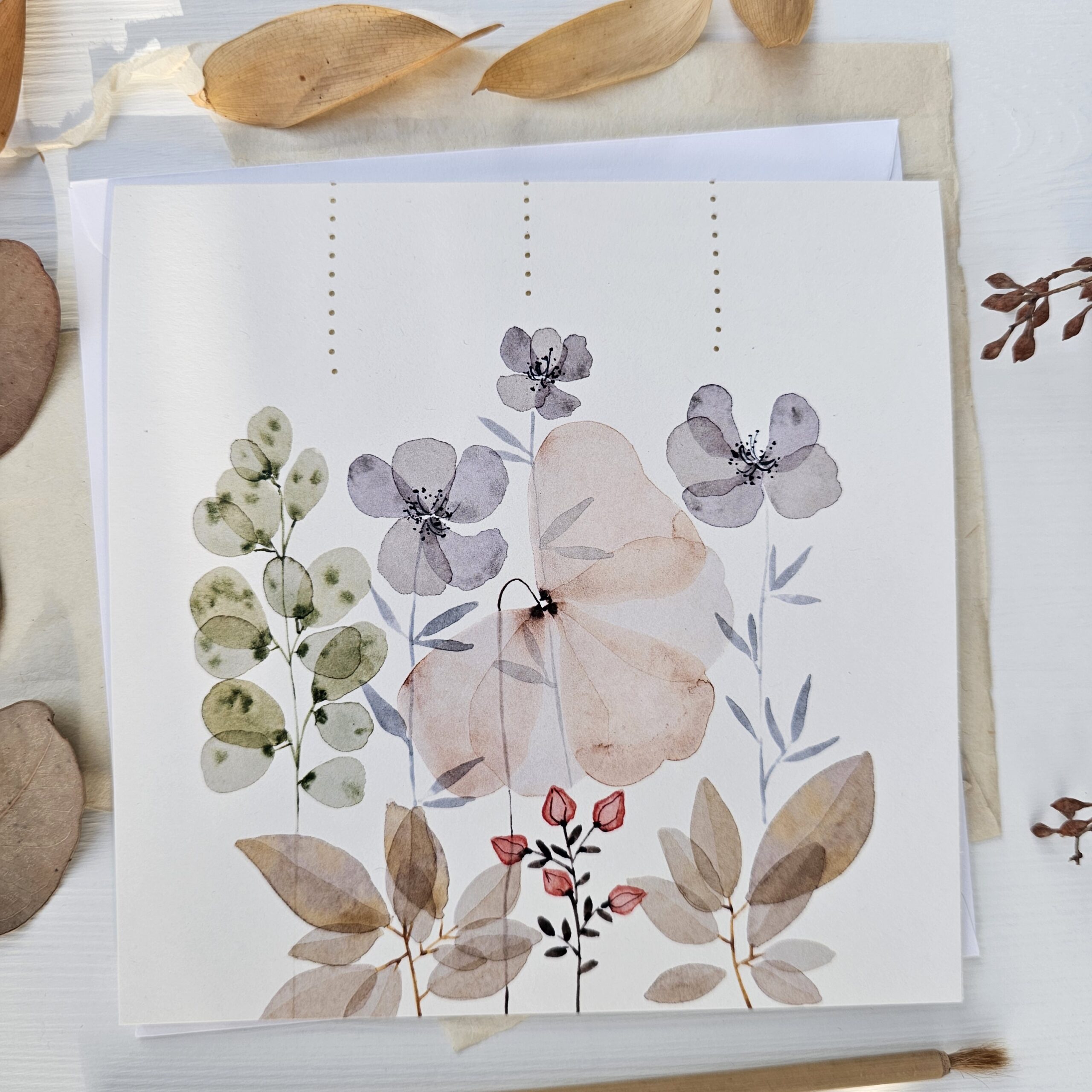 Voščilnica Rože NUDE