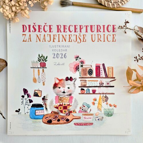 ilustrirani stenski koledar 2026