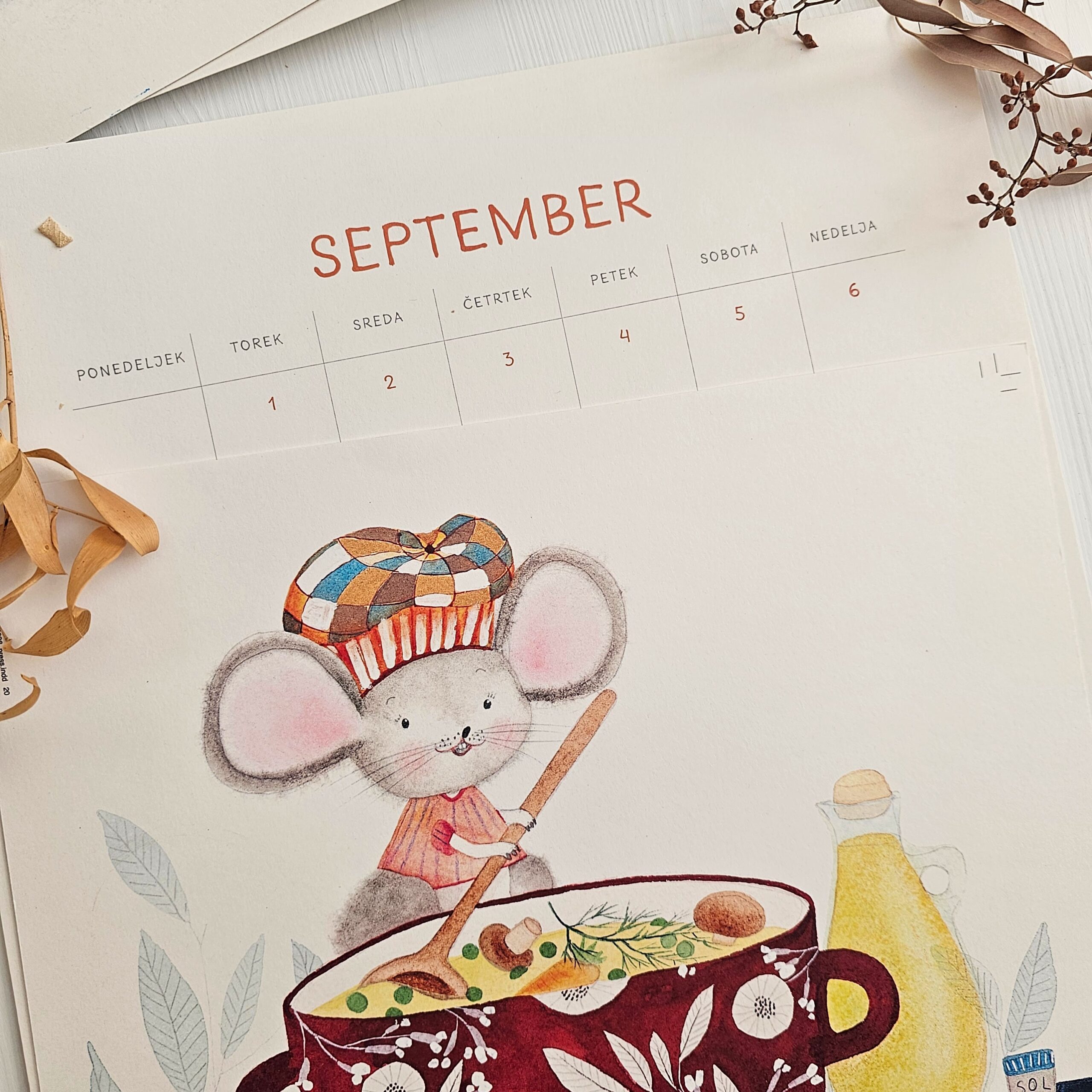 Ilustrirani stenski koledar 2026 - slika 8