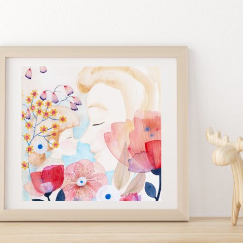 Umetniška grafika ''Moji mamici'' 23x23