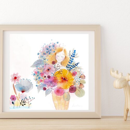 Umetniška grafika ''Cvetje ti dam'' 23x23