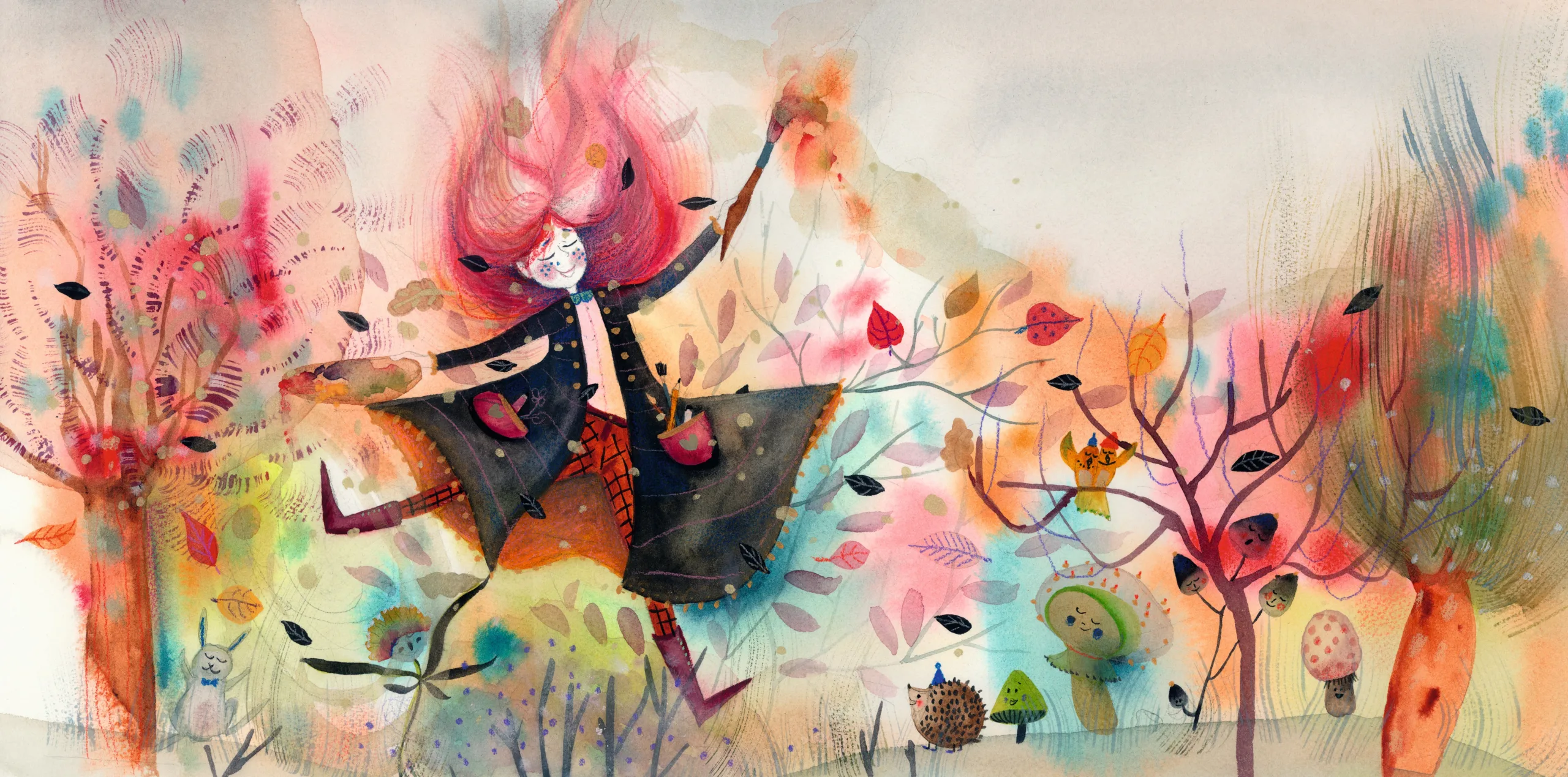 Umetniška grafika 'Slikarka jesen' 40x20 - slika 2